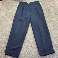 VINTAGE Polo Ralph Lauren Chaps Dress Pants Mens 34x30 Blue Pleated Twill
