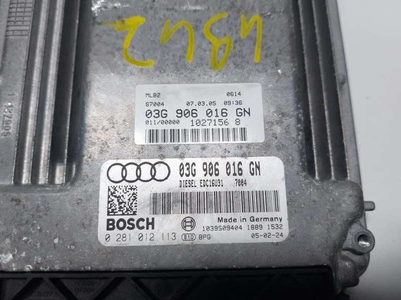 0281012113 CENTRALINA MOTORE ECU BOSCH AUDI A4 AVANT (8ED-B7) 2.0 TDI 16V MAN 6M - Immagine 3 di 3