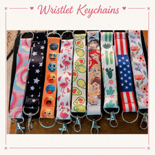 Small Sublimated Wristlet Lanyard Keychain Multiple Styles Available