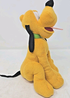 ￼ Disney Store Just Play sitting Yellow Pluto Dog Plush 9  Stuffed Animal Toy 