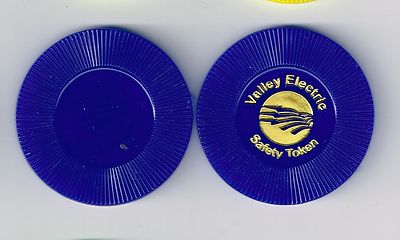 VALLEY ELECTRIC COMPANY HARD TO FIND BLUE ADVERTISING CHIP PAHRUMP, NEVADA!