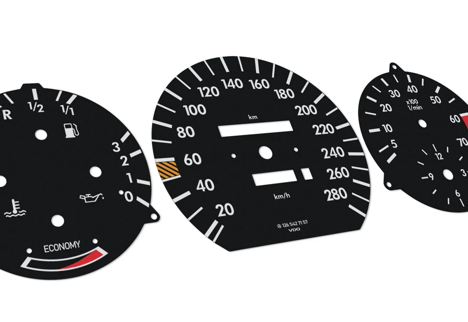 Mercedes-Benz W201  - Speedometer dials MPH to km/h Gauges - Image 3 of 4