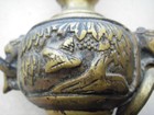 ANTIQUE BRONZE ASIAN CANDLE HOLDER — photo 5