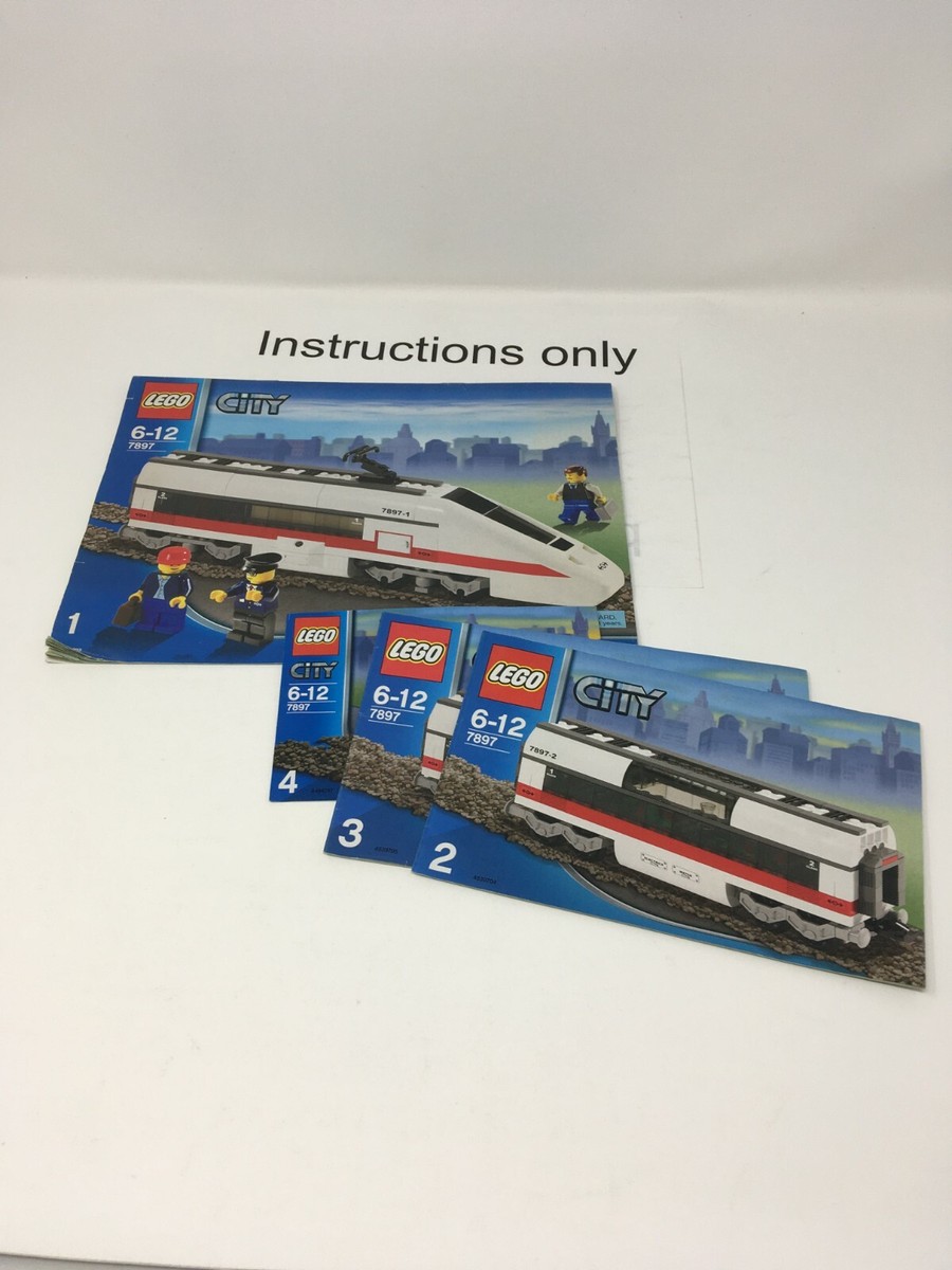 ONLY instructions books 1-4 Lego 7897 Passenger Train City 