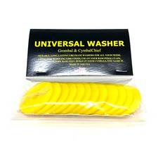 12 PACK: Cymbal Washer, Universal washer, YELLOW