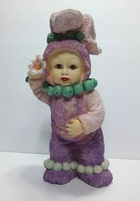 Child In Bunny Rabbit Costume 10'' Figure Easter Holiday Decor