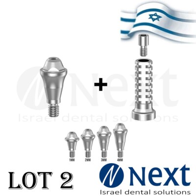 Lot x 2 Straight Multi Unit Hiossen Regular Fit Titanium Sleeve