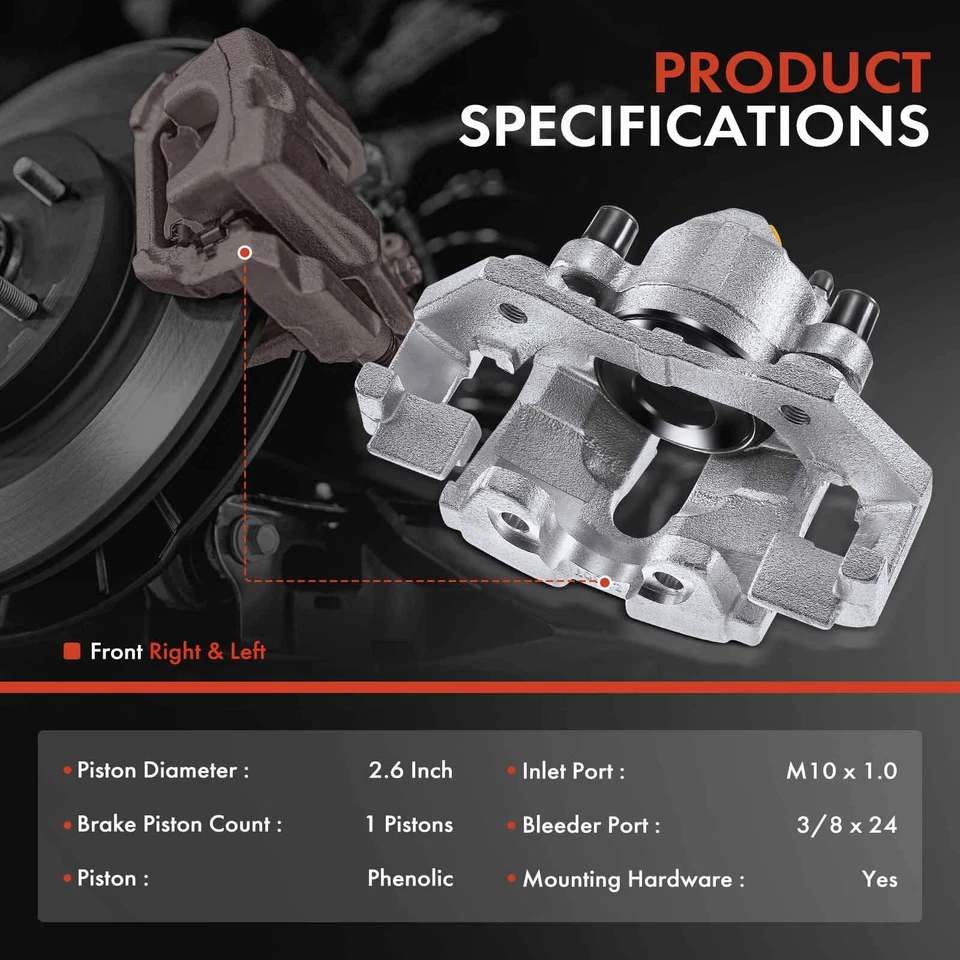 2x Pinza de freno delantera izquierda y derecha Ford Escape 2011-2012 Mazda Tribute 2011 Foto 2 de 4