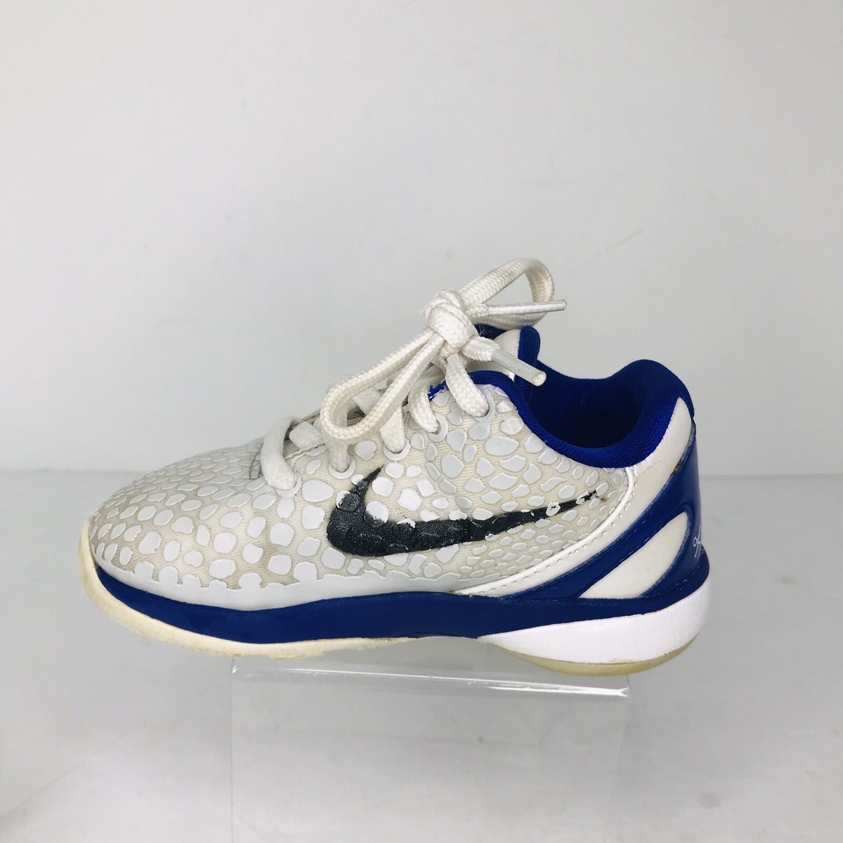 Nike Kobe Bryant VI 6 Toddler Kids Size 8C White Blue 2010