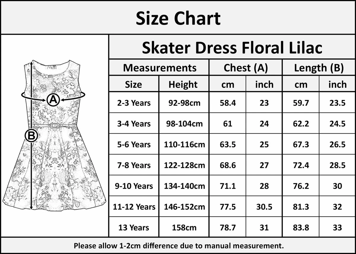 Girls Skater Dress Kids Floral Print Summer Party Dance Sun Dresses 2 13 Years