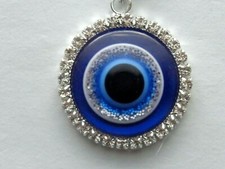 EVIL EYE PROTECTION GOOD LUCK NAZAR NECKLACE ADJUSTABLE STAINLESS STEEL CHAIN