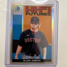 BLAZE JORDAN 2022 BOWMAN CHROME REFRACTOR #HIFI-16 Hi-Fi FUTURES RED SOX RC