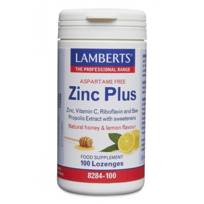 Lamberts Zinc Plus Lozenges (100). BBE 05/2028