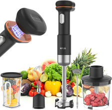 Batidora de inmersión inalámbrica 5 en 1, 13000 rpm, recargable con accesorios