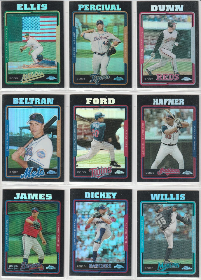 2005 TOPPS CHROME BLACK REFRACTOR /225 UPICK DONTRELLE LACKEY SHIELDS LEE - Image 2 of 4