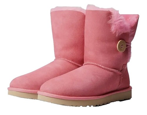 UGG Mini Bailey Button II 1016422 Boot - Women's Adult Size 6 Pink