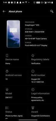 OnePlus 7 Pro - 128GB - Nebula Blue (6GB RAM) (Unlocked) (Dual SIM