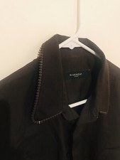 MEN'S GIVENCHY PARIS DRESS SHIRT 41 BLACK BROWN RARE
