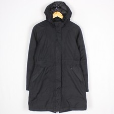 THE NORTH FACE Women Parka Jacket Size M Hooded Goose Down Fill Black s9915