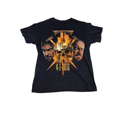 Wrestling T-shirt 2012 Undertaker vs Triple H Wrestlemania 28 M End of Era WWE