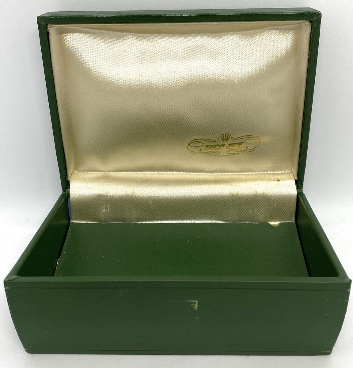 Vintage Rare Authentic Rolex Green Leather 1950,s Display Empty