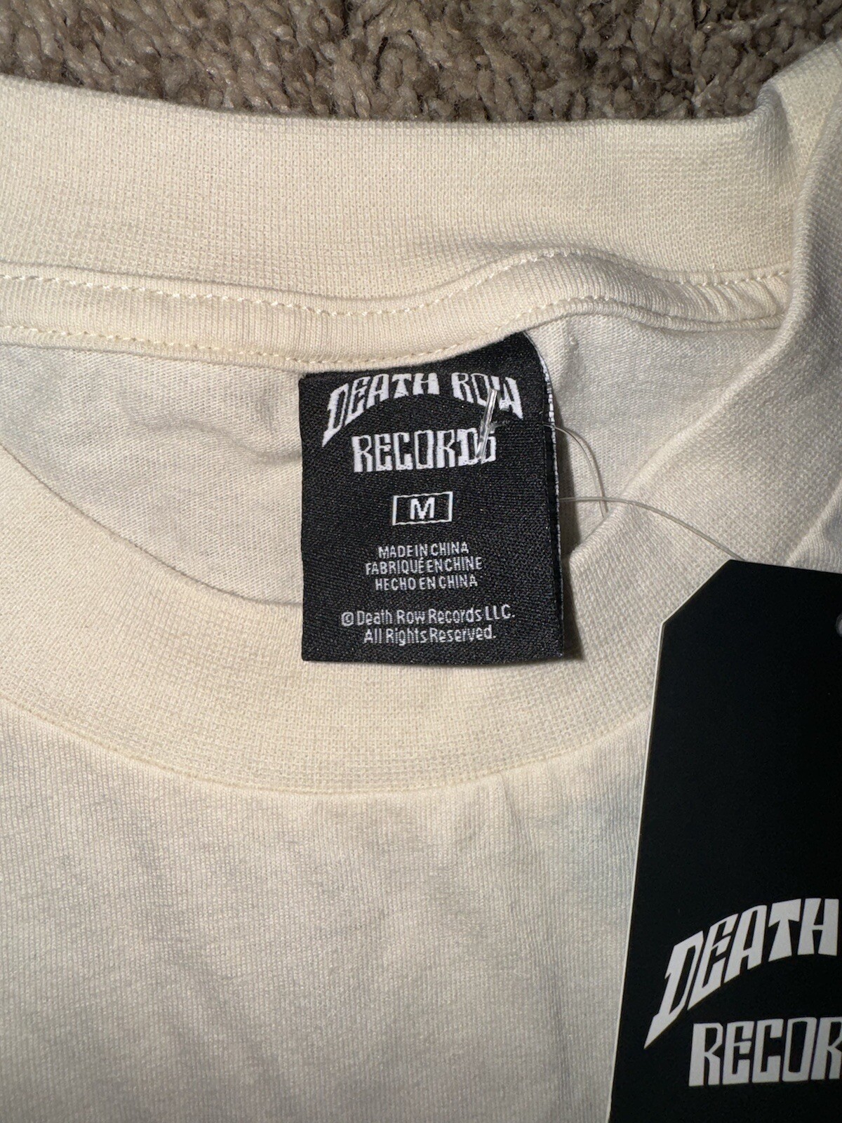 FILA Nuova rara camicia Death Row Records Snoop Dogg Hip Hop grafica cotone media NUOVA