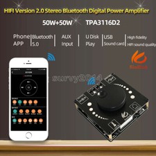 TPA3116D2 HIFI AUX USB Bluetooth5.0 Audio Stereo 50Wx2 Digital Amplifier Board