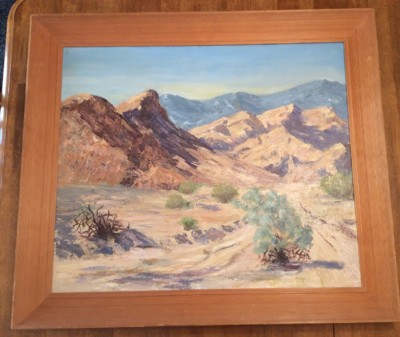 Desert Mountain Landscape Scenery by Madelin Nielsen 26 1/4  X 31  32  X 36.5 