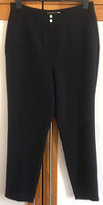 Image of Mint Velvet Women's Black Tapered Trousers Size 14 Regular