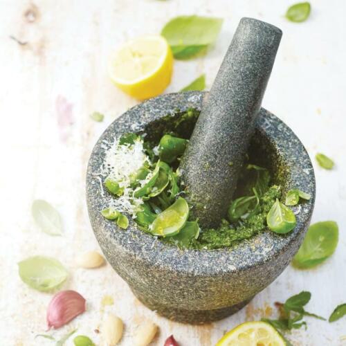 Jamie Oliver Kitchen Tool Premium Granite Stone Mortar Bowl and Pestle