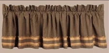 Newbury Gingham Black Valance - With Trim 72x15.5