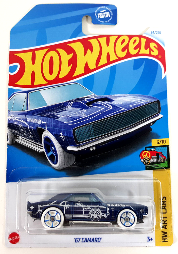 Hot Wheels ‘67 Camaro HW Art Cars 3/10 Mattel 84/250 HTB74