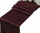 Burgundy Satin Table Runners Chair Swag Wedding Party Decoration 12"X108" + FS