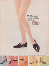 My Playmate wears nothing buy Viner Casuals shoes ad 1964 naked legs