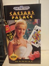 Vtg 1993 CAESARS PALACE Sega GENESIS Instruction Game Color Manual Booklet ONLY