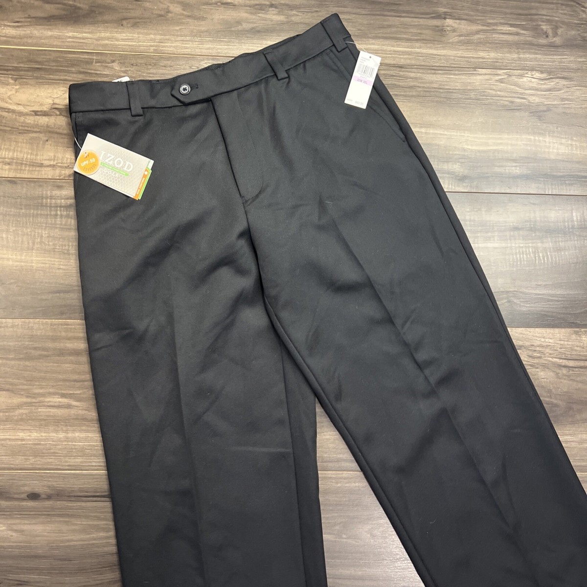 Izod Golf Pants Mens 32X30 Black SwingFlex CoolFx Straight Leg NWT