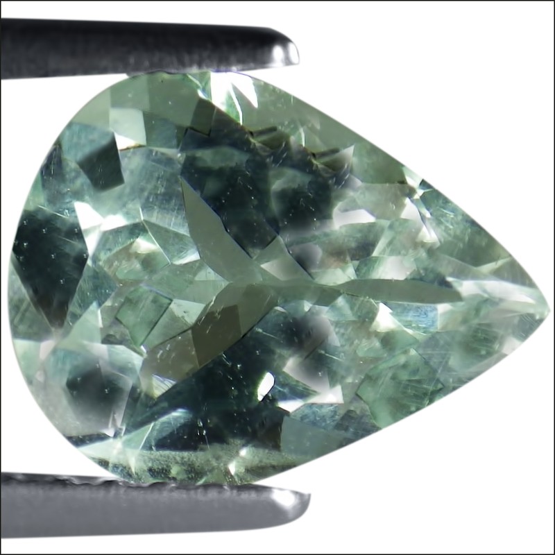 1.50 Ct Natural Aquamarine Gemstone Blue Green Color Pear Cut
