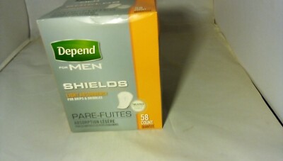 Depends men's shields 58 count