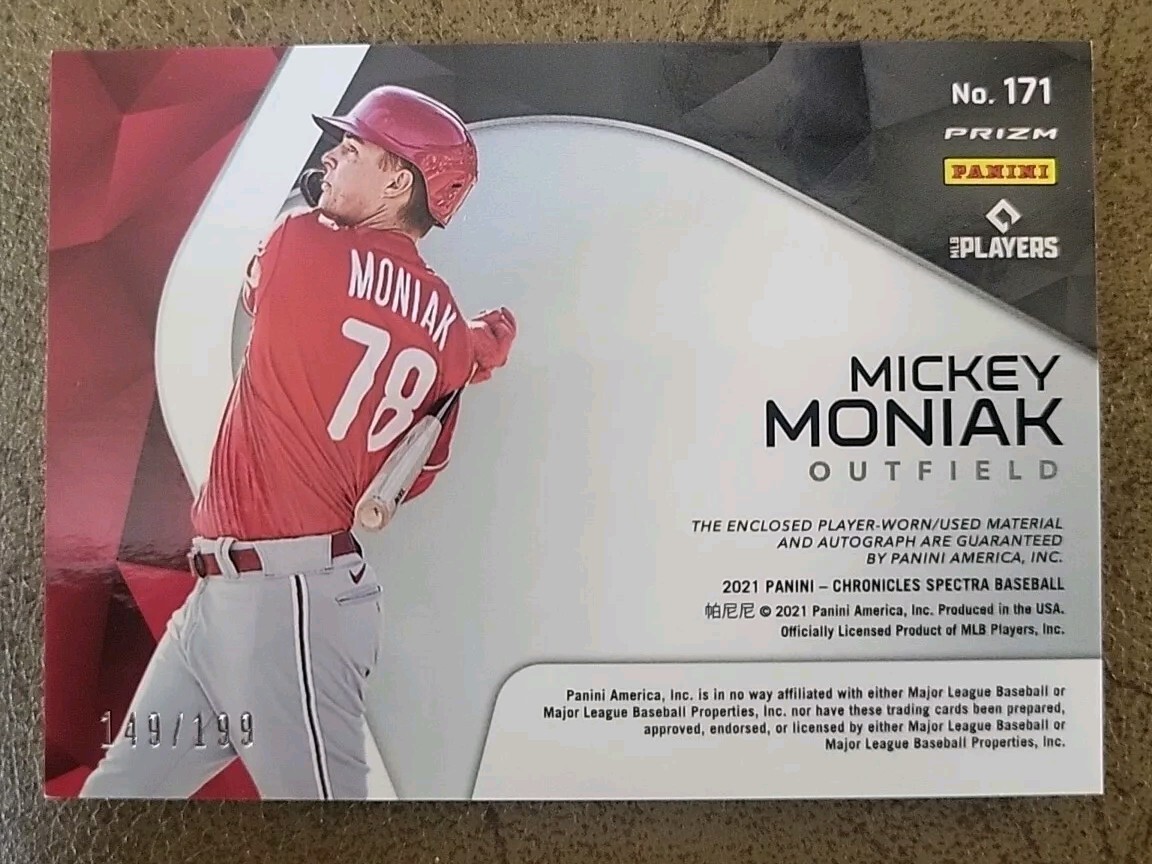 シングルカード 2021 Panini Spectra Mickey Moniak Auto シングルカード 2021 Panini Spectra Mickey Moniak Auto s-l400.jpg
