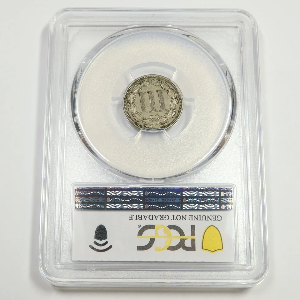 1883 PCGS XF Detail - Three Cent Nickel - Regular Strike 3c US Coin #50117A - Image 2 of 2