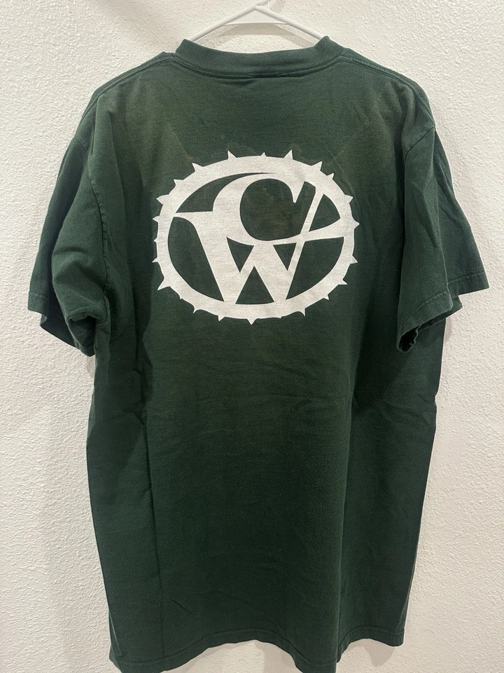 Винтажная мужская футболка Catherine Wheel 1995 Eat My Dust размер XL с ремешком футболка зеленая - Изображение 2 из 4