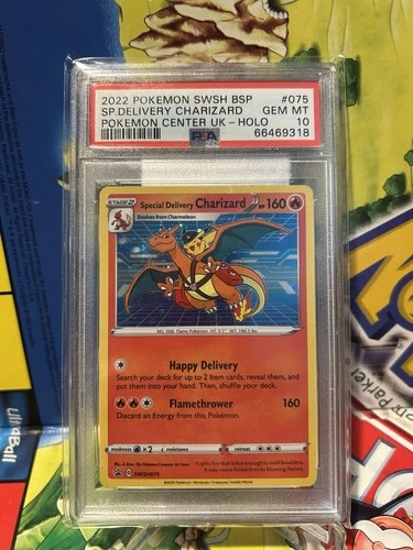 New Listing2022 Pokemon SWSH Black Star Promos Special Delivery Charizard #SWSH075 PSA 10