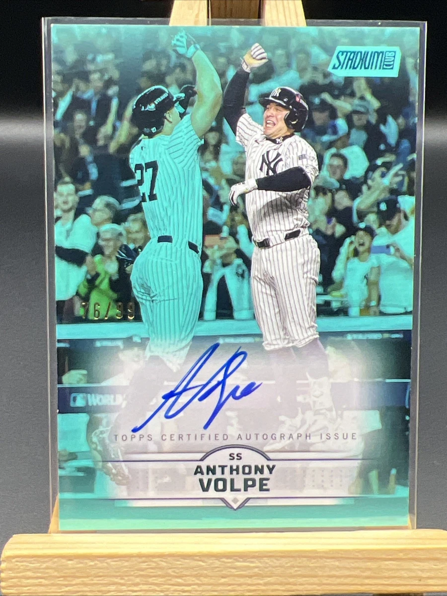 ボルピー 直筆サインカード topps stadium club auto Anthony Volpe