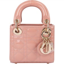Christian Dior  Patent  Micro Lady Dior Handb...
