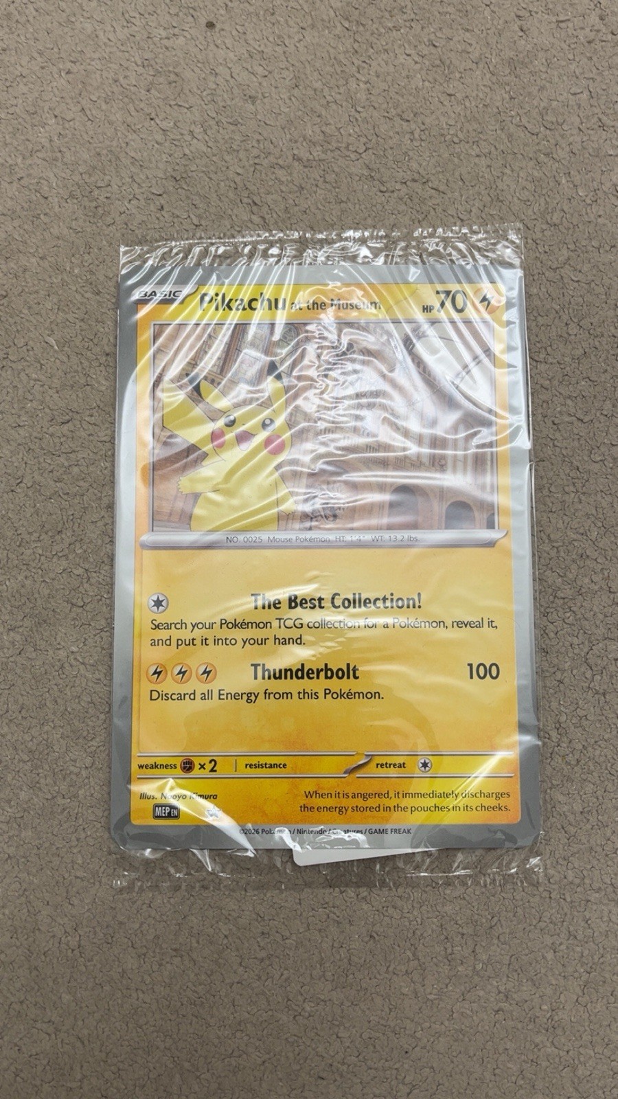 Pokémon TCG Pikachu At The Museum Promo Card Jumbo Card Sealed New