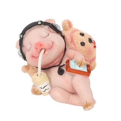 Funny Pig Statue Mini Pig Statue Decoration For Shelf - image 1 of 4