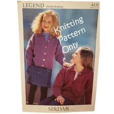 New Sirdar 4131 Legend Child Cardigan Jacket Double Knitting Pattern