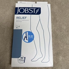 JOBST Relief Full Calf Knee High Closed Toe Stockings 15-20 mmHg (Beige) Large