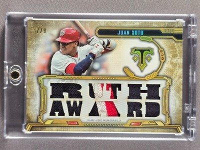 2020 Topps Triple Threads #TTR-JS2 Juan Soto /9 Ruth Award Game Used Patch