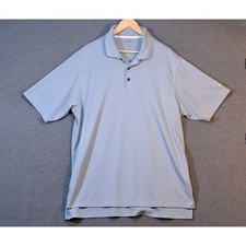 Adidas Golf Polo Shirt Men's Light Blue ClimaLite Size XL Short Sleeve